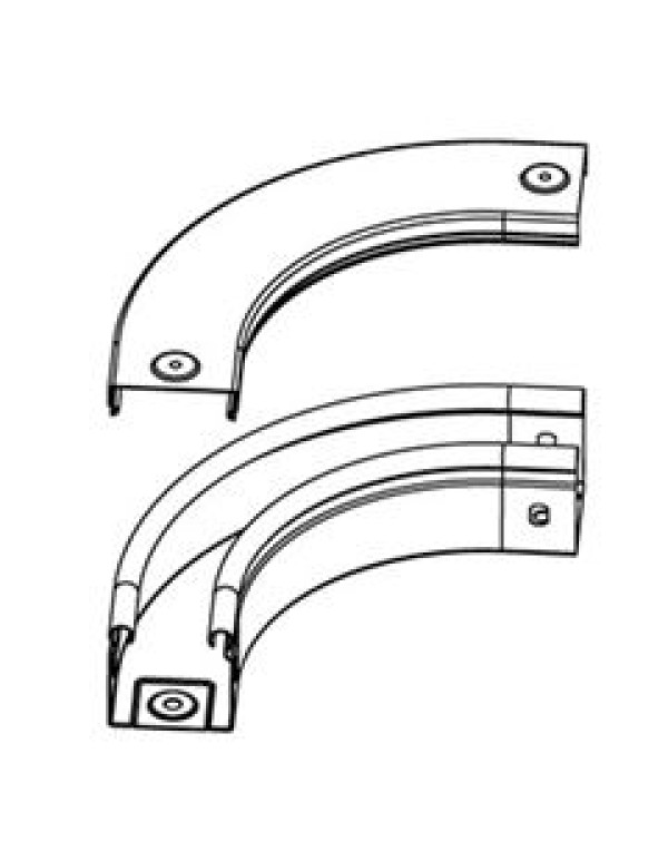 Крышка CPO 90 на угол горизонтальный 90°  осн. 400 inox