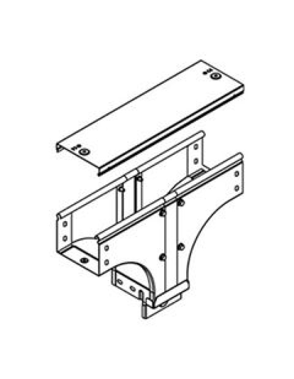Ответвитель TDSR Т-обр. вертикальный переходник 300/200 H80, цинк-ламельный