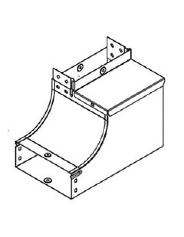 Угол CSSS 90 вертикальный внутр. переходник лев. осн. 600 H50, цинк-ламельный