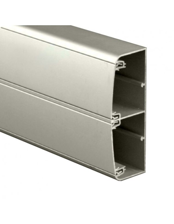 Кабель-канал алюминиевый  140х50 (с 2 крышками), цвет серый металлик, DKC In-liner Aero