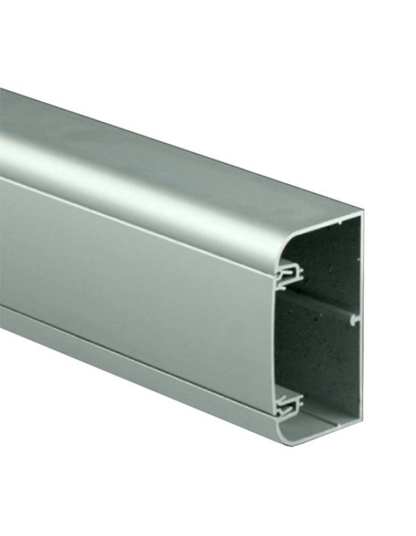 Кабель-канал алюминиевый 90х50 мм (с 1 крышкой), цвет серый металлик, DKC In-liner Aero