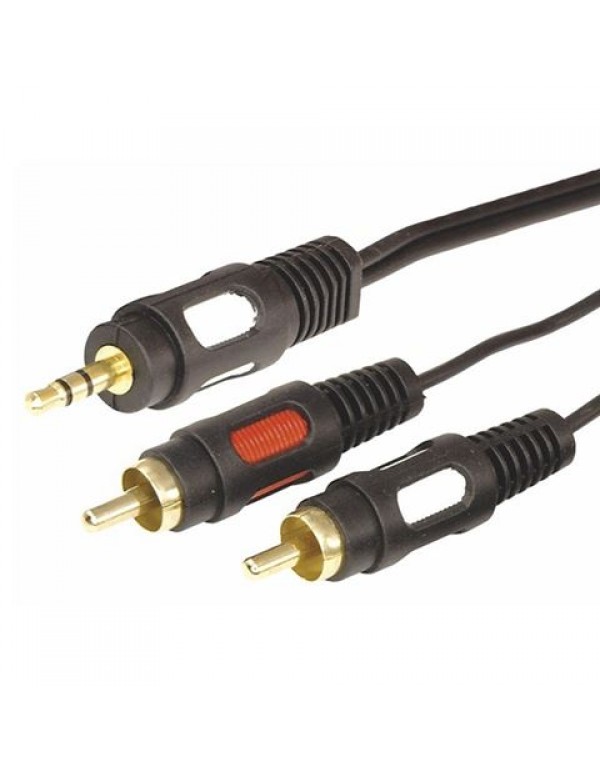 Шнур 3.5 Stereo Plug-2RCA Plug 10М GOLD