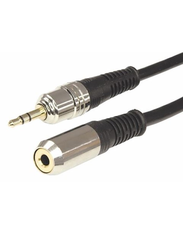 Шнур 3.5 Stereo Plug-3.5 Stereo Jack 1.5М GOLD-металл