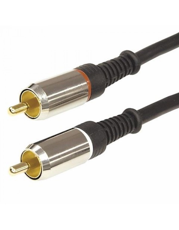 Шнур 2RCA Plug-2RCA Plug 1.5М GOLD-металл