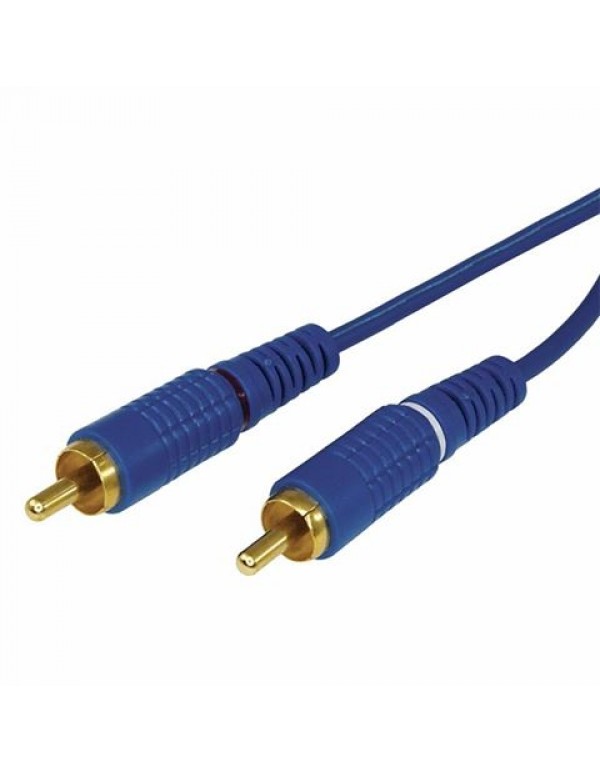 Шнур 2x2 RCA 1.5М синий GOLD