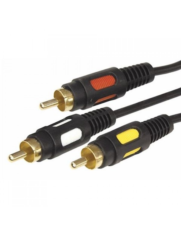 Шнур 3RCA Plug-3RCA Plug 1.5М GOLD