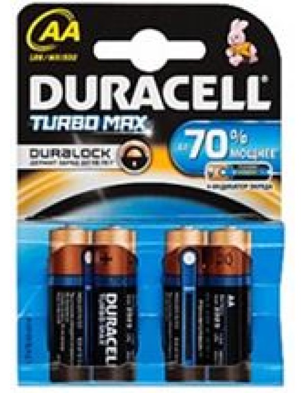 Батарейка (элемент питания) LR6  BL4 TURBO АА  Б0014049 Duracell