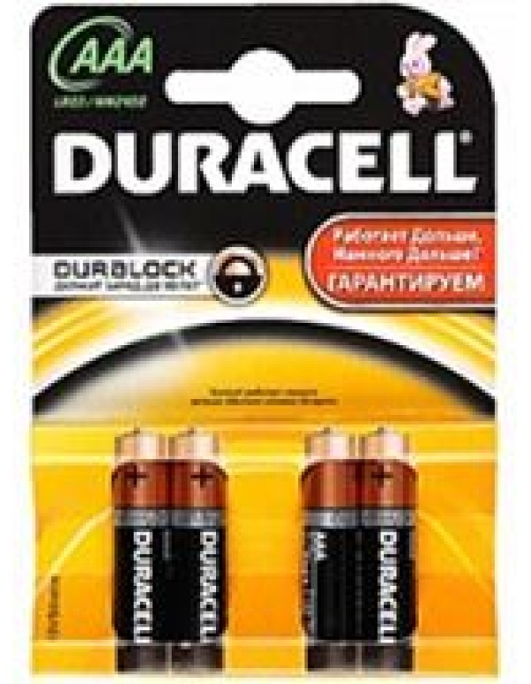 Батарейка (элемент питания) LR03 BL4 BASIC ААА  Б0014046 Duracell