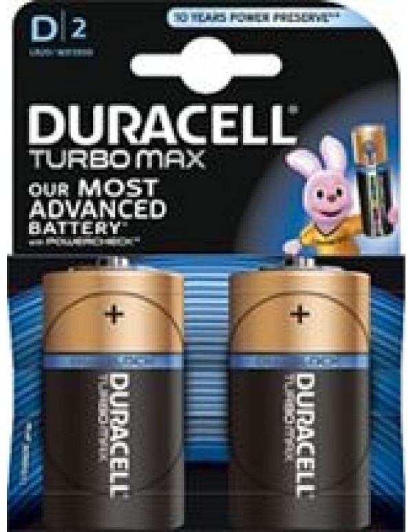 Батарейка (элемент питания) LR20 BL2 TURBO MAX Б0018575 Duracell