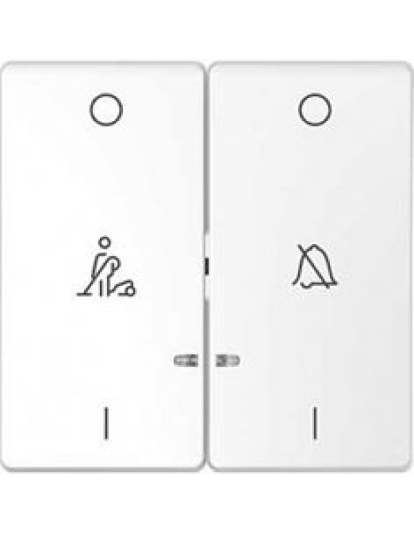 D-Life КЛАВИША 2-ная, линзой LED, символ: звонок/горничная, БЕЛЫЙ ЛОТОС , SD