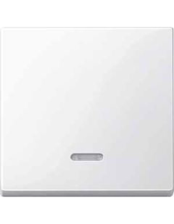 Клавиша одинарная бел с окошком для подсв. Sistem-M