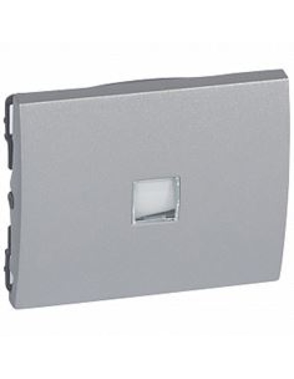 Клавиша  одинарная с линзой, с возмож. установки пиктограммы алюминий Galea Life