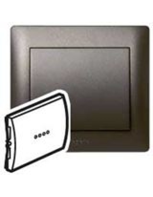 Клавиша  одинарная с линзой темная бронза Galea Life