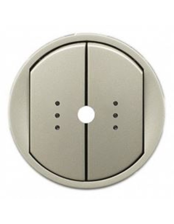 Клавиша PLC двойная с линзой титан Celiane