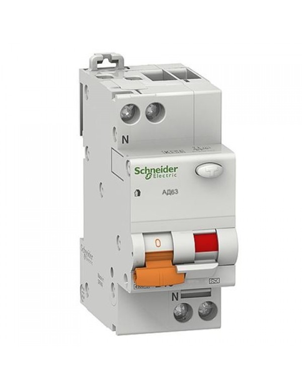 Дифференциальный автомат Schneider Electric АД63 1п+н 16А 30мА 4,5кА С