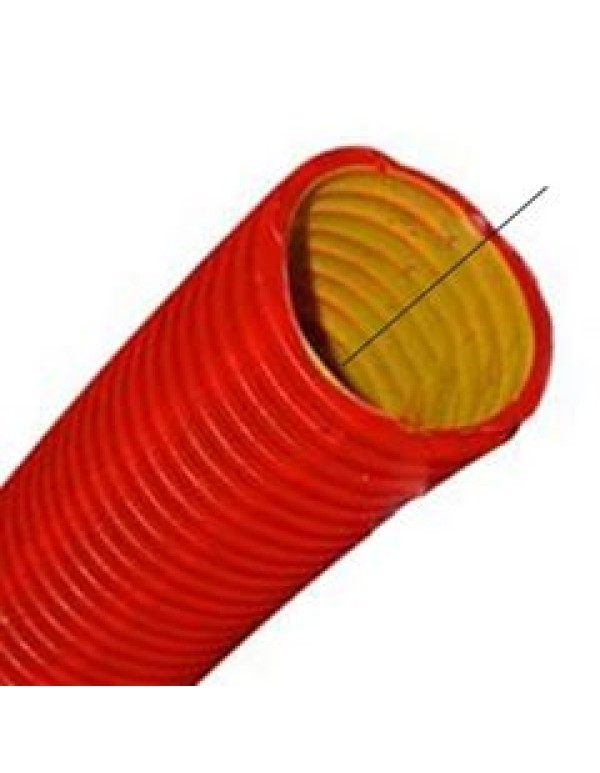 Труба гибкая двустенная для кабельной канализации д.63мм, цвет красный, без протяжки [бухта 50м]