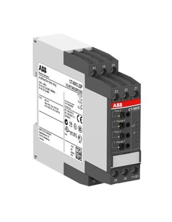 Реле времени CT-MXS.22P многофункциональное, 24-240B AC, 24- 48B DC, 0,05..300ч, 2ПК, пружинные клем