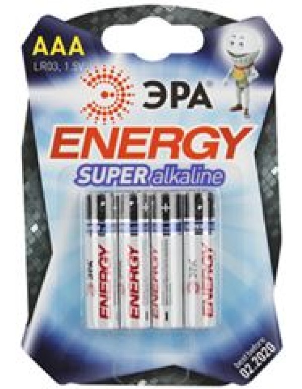 Батарейка щелочная (алкалиновая) LR03-8BL (80/640/23040) (AAA) | Б0012585 | ЭРА