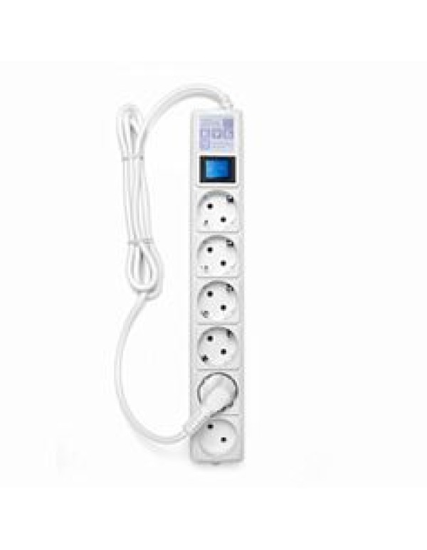 Фильтр сетевой 5-пост. с з/к+1 без з/к 1,9м 16А/220В белый Power Cube