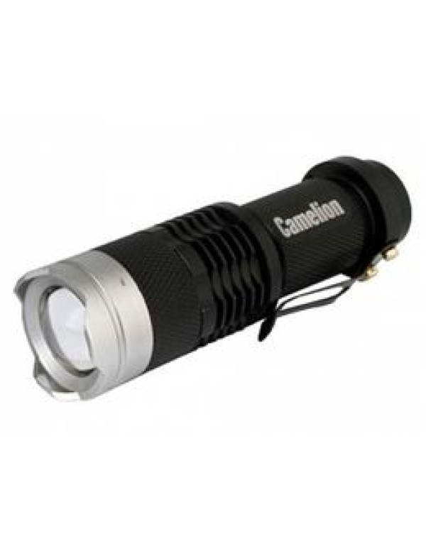 Фонарь (LED*1х3Вт) метал черн (1хLR06 в компл.) Camelion
