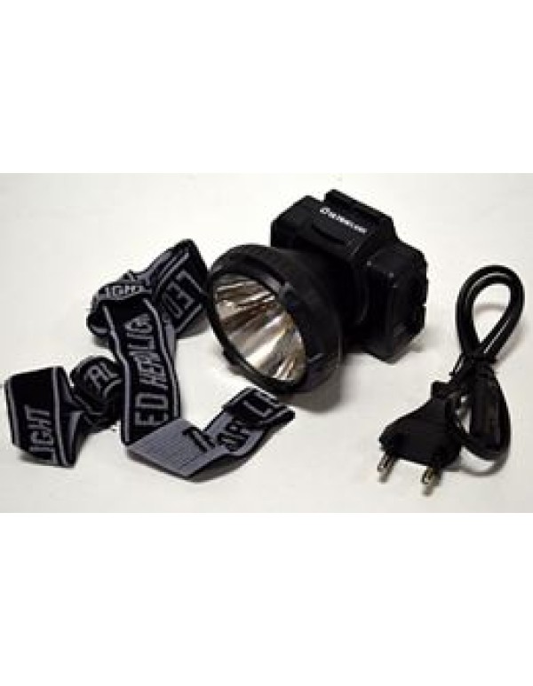 Фонарь налобный (головной) Ultraflash встроенный аккумулятор зарядка от сети (11258)