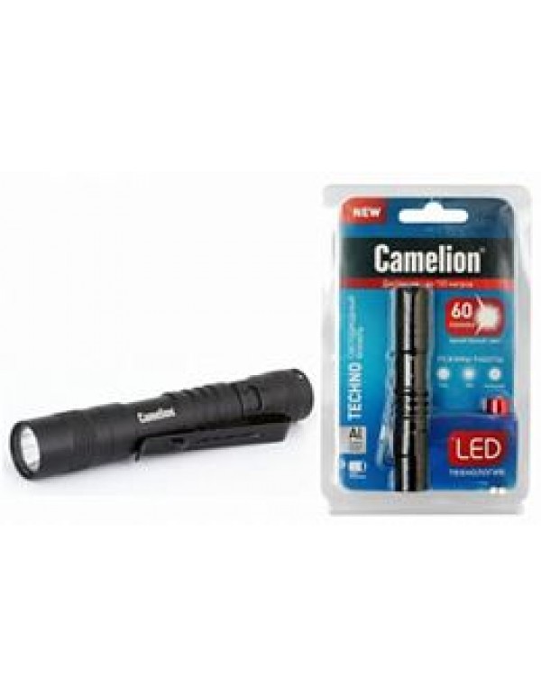 Фонарь (LED*1х3Вт) метал черн (1хLR03 в компл.) Camelion