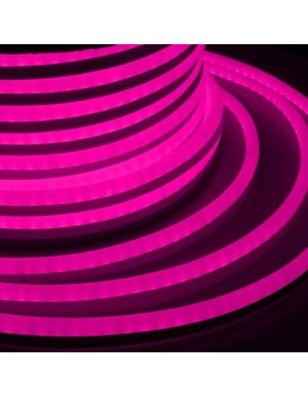 Неон гибкий LED NEON FLEX розовый 12х26мм 80LED/4Вт/м, IP54 бухта 50м