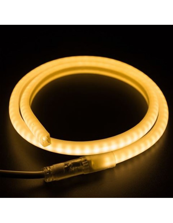 Гибкий Неон LED SMD теплый белый D-форма 12х12мм, 120LED/9Вт/м, IP65 бухта 100м