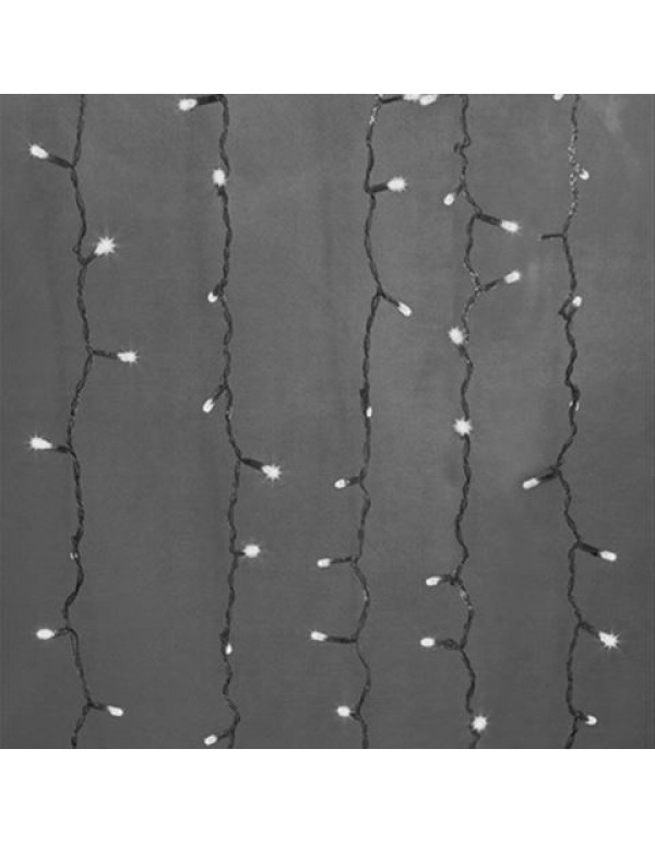 Гирлянда Светодиодный Дождь 2x3м 240LED тепло-белый IP44 эффект водопада, прозрачный провод, 24В