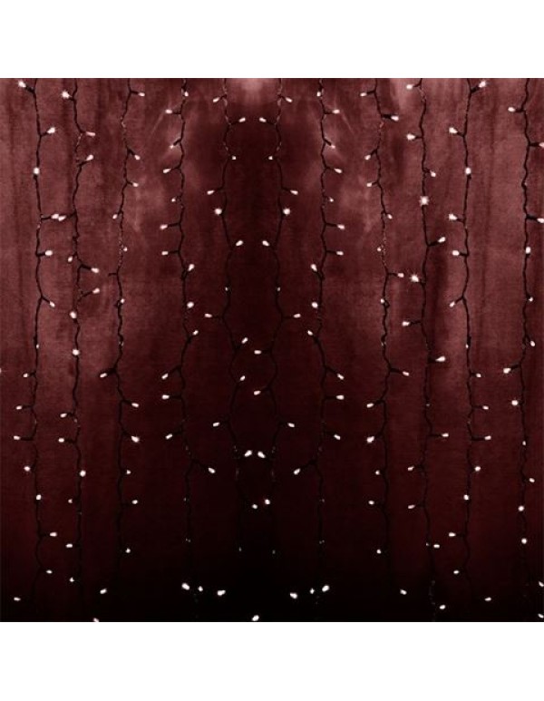 Гирлянда Светодиодный Дождь 2x3м 760LED розовое золото IP44 постоянное свечение, прозрачный провод