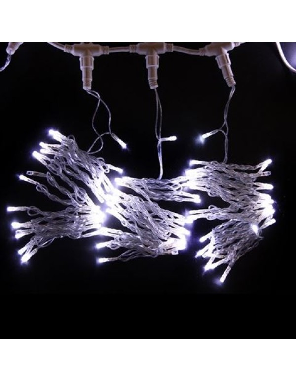 Гирлянда Светодиодный Дождь 2x3м 760LED тепло-белый IP44 эффект мерцания, прозрачный провод, 230В
