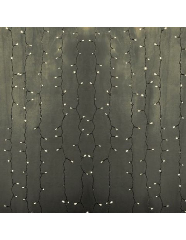 Гирлянда Светодиодный Дождь 2x3м 760LED тепло-белый IP44 постоянное свечение, прозрачный провод, 230