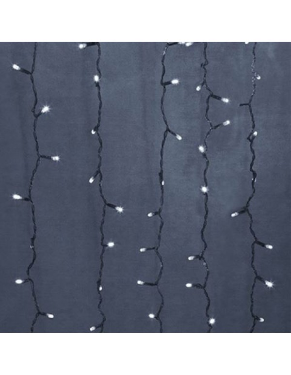 Гирлянда Светодиодный Дождь 2x6м 360LED белый IP44 эффект водопада, прозрачный провод, 24В