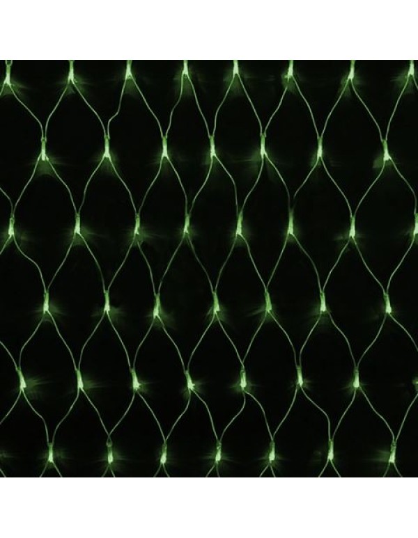 Гирлянда Сеть 2х1,5м, 288LED зелёный IP44 свечение с динамикой, прозрачный провод, 230В