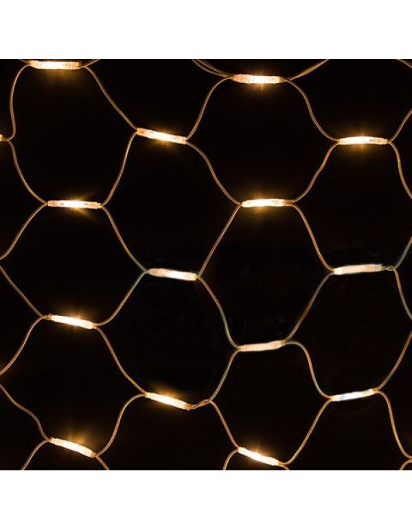 Гирлянда Сеть 2х3м, 432LED тепло-белый IP65 свечение с динамикой, белый каучук, 230В