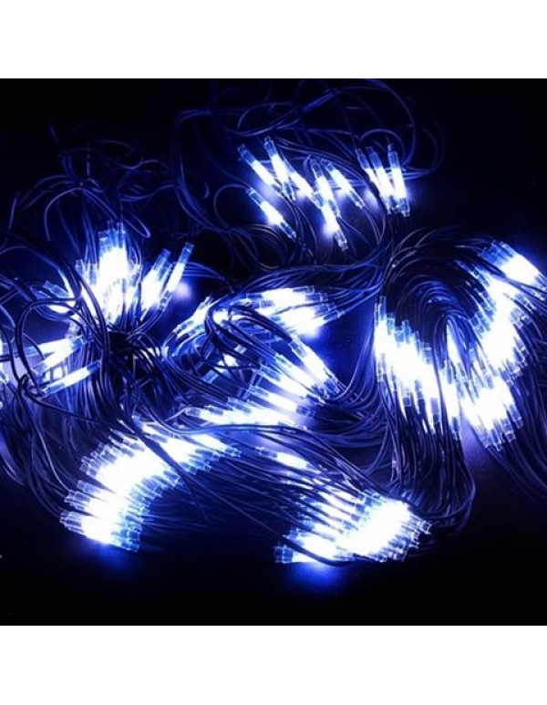 Гирлянда Сеть 2х4м, 560LED белый/синий IP65 свечение с динамикой, черный каучук, 230В