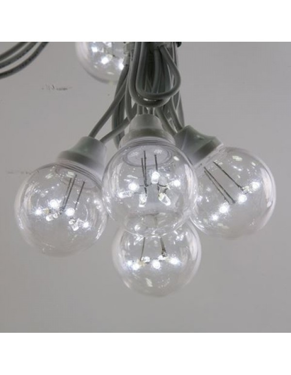 Гирлянда LED Galaxy Bulb String 10м, белый КАУЧУК, 30 ламп*6 LED БЕЛЫЕ  Партия NN на ПВХ, 25 ламп, в