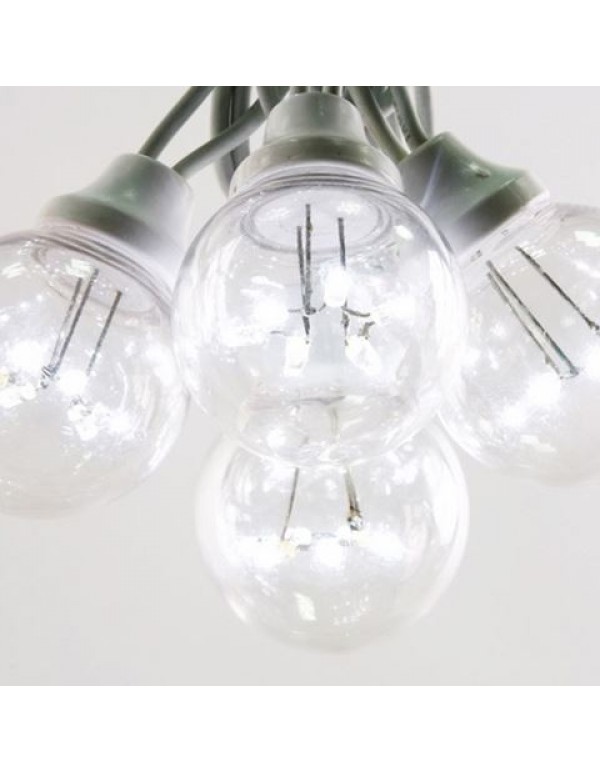 Гирлянда LED Galaxy Bulb String 10м, черный КАУЧУК, 30 ламп*6 LED БЕЛЫЕ, влагостойкая IP65