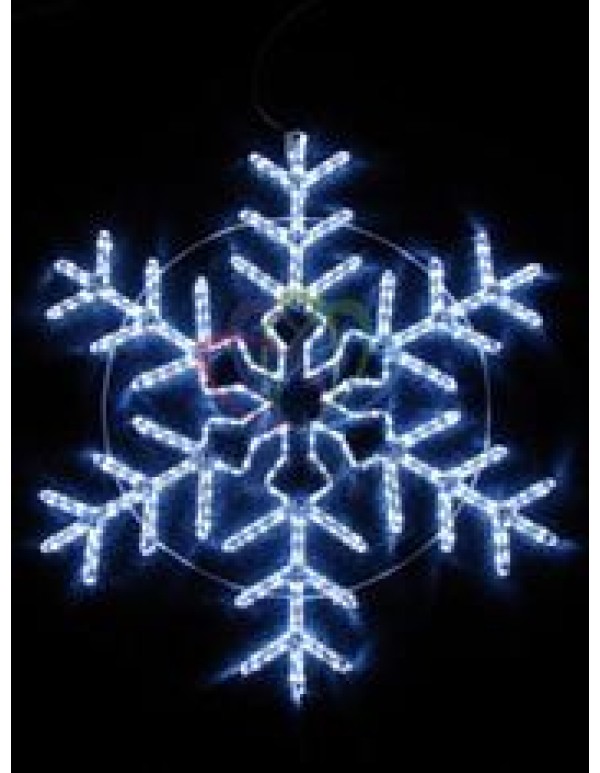 Cветовая фигура  СНЕЖИНКА  мерцающая LED 95 см  NEON-NIGHT