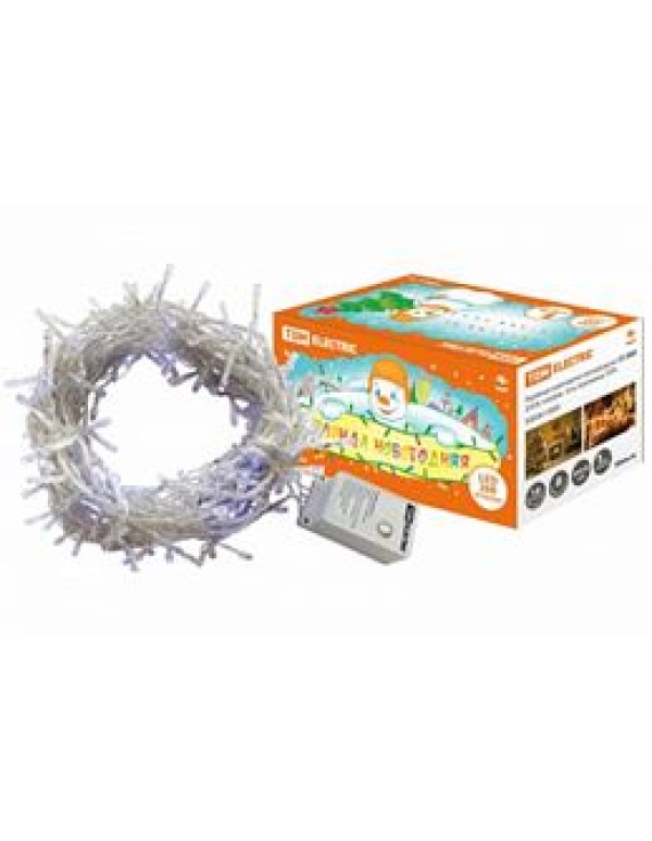 Гирлянда внутр. (LED) 10м 200LED синий свет с контрол. (прозр. провод)  Твинкл лайт  TDM