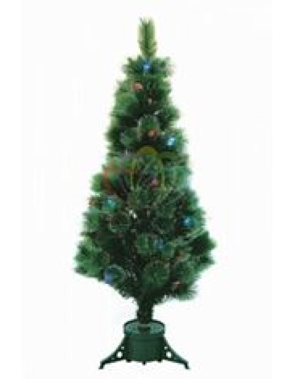 Новогодняя Ель  Сосна , фибро-оптика  150 см, 115 веток, с декоративными украшениями
