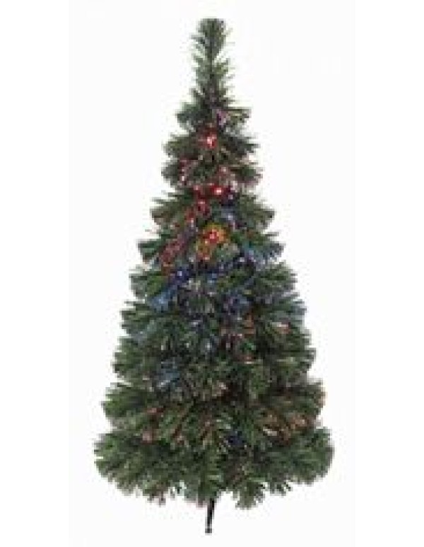 Новогодняя Ель  Сосна , фибро-оптика  80 см, 93 ветки, с декоративными украшениями