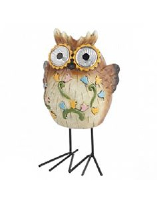 SL-RSN17-OWL2 Садовые фонари ЭРА Садовый светильник на солнечной батарее, полистоун, цветной, 17 см