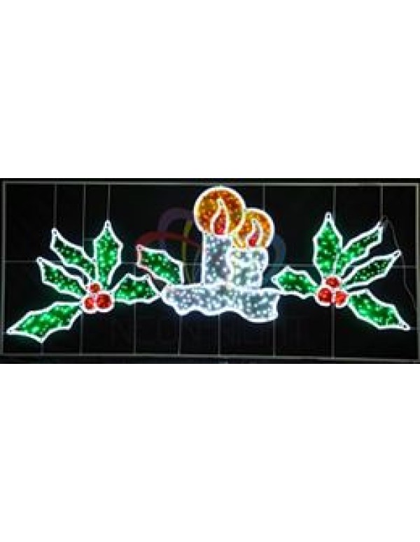 Уличн. фигура две свечи 3.3х1.4м  NEON-NIGHT