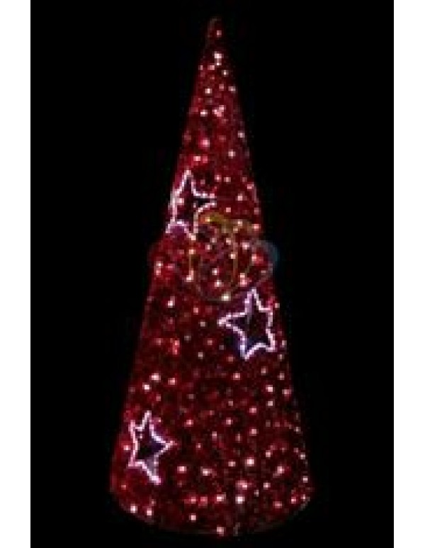 Уличн. фигура VSC-180    Ель ,  LED подсветка  диам.80см  выс.180см, красная  NEON-NIGHT