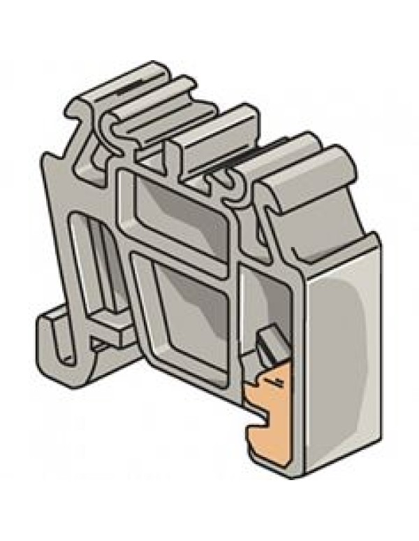 Ограничитель для клеммников ABB на DIN-рейку 15мм пластиковый (1SNA199420R2100)