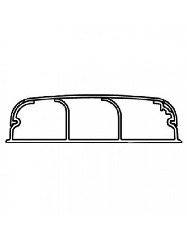 Кабель-канал плинтусного типа 90х25 мм, трехсекционный, с крышкой, DKC In-liner Front