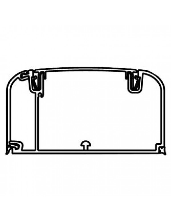 Кабель-канал с перегородкой, боковой и фронтальной крышками, 90х50 мм DKC In-liner Front