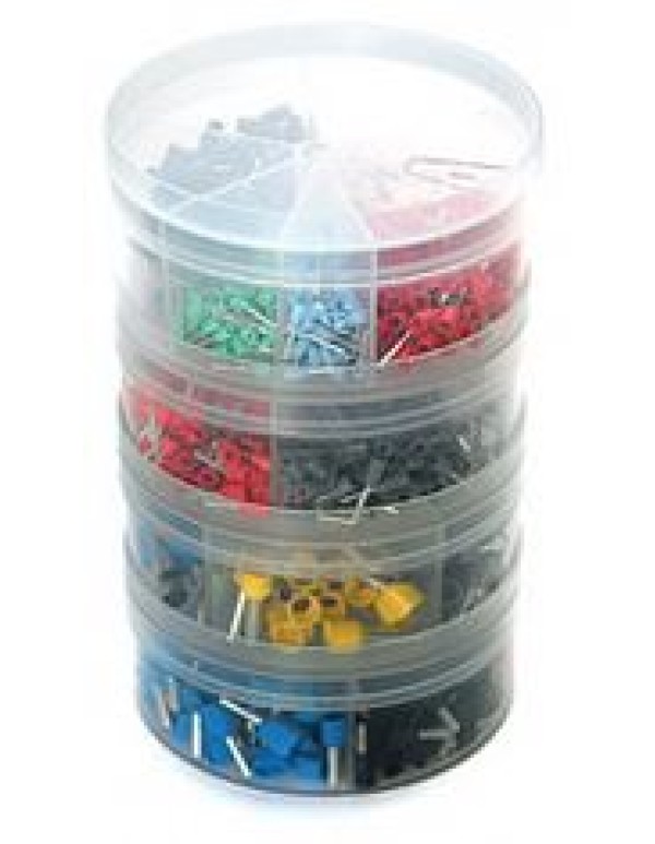 Набор НШВИ №2 (двойные 0,5; 0,75; 1,0; 1,5; 2,5 мм.кв. по 50 шт.) КВТ