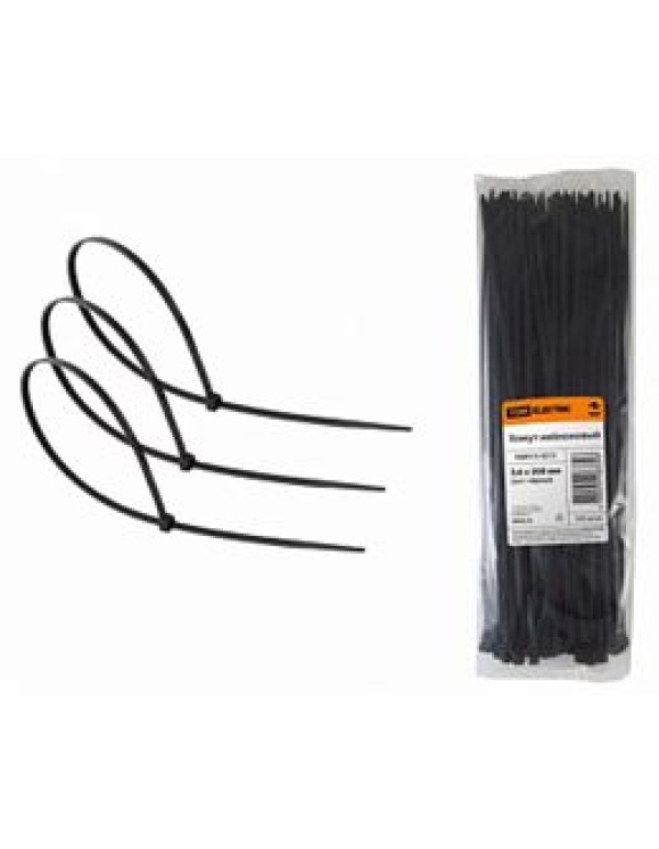 Хомут 3,6х300мм нейлон (черный) (100шт) TDM